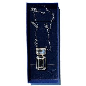 Swarovski Touchstone Crystal Statement Pendant Necklace Matching Ring w/ Box